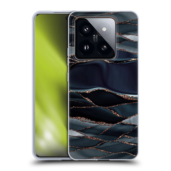 UtArt Dark Night Marble Waves Soft Gel Case for Xiaomi 14 Pro