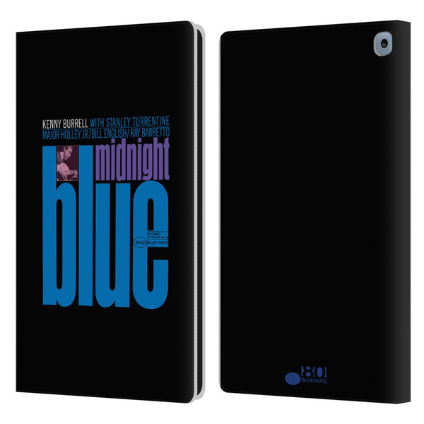 Blue Note Records Albums 2 Kenny Burell Midnight Blue Leather Book Wallet Case Cover For Amazon Fire HD 10 / Plus 2021