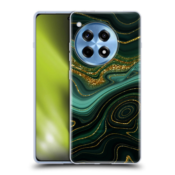 UtArt Malachite Emerald Gilded Teal Soft Gel Case for OnePlus 12R
