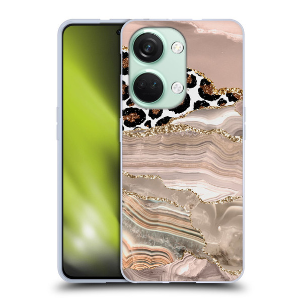 UtArt Wild Cat Marble Cheetah Waves Soft Gel Case for OnePlus Nord 3 5G