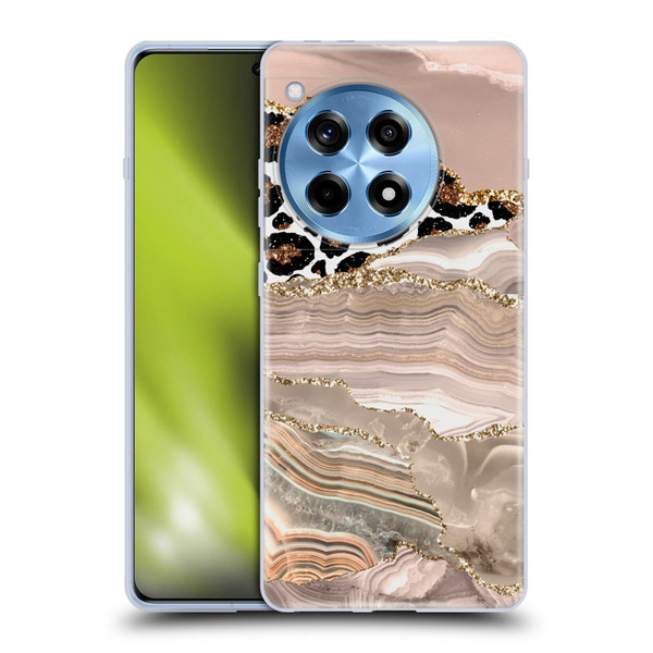 UtArt Wild Cat Marble Cheetah Waves Soft Gel Case for OnePlus 12R