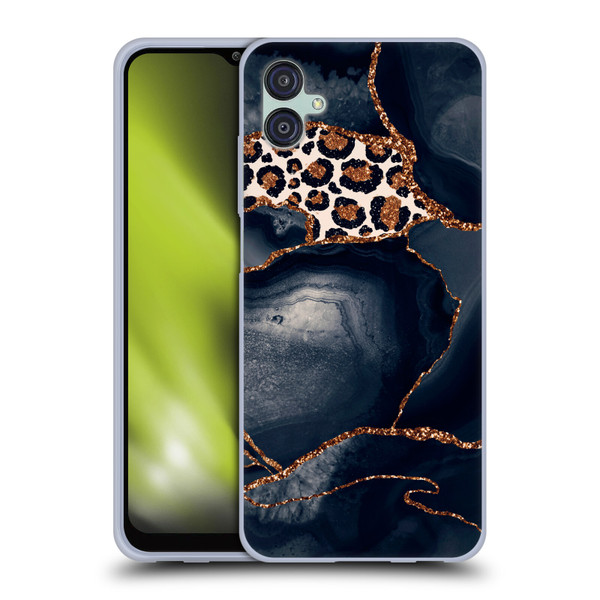 UtArt Wild Cat Marble Leopard Soft Gel Case for Samsung Galaxy M04 5G / A04e