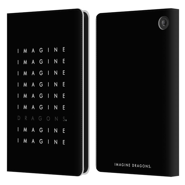 Imagine Dragons Key Art Logo Repeat Leather Book Wallet Case Cover For Amazon Fire 7 2022