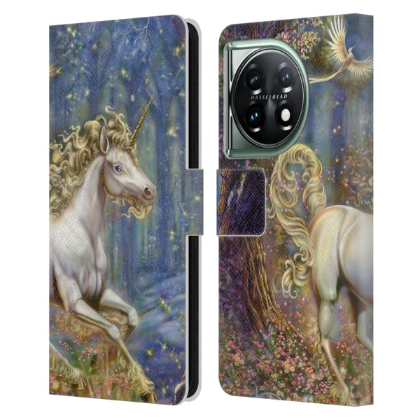 Myles Pinkney Mythical Unicorn Leather Book Wallet Case Cover For OnePlus 11 5G