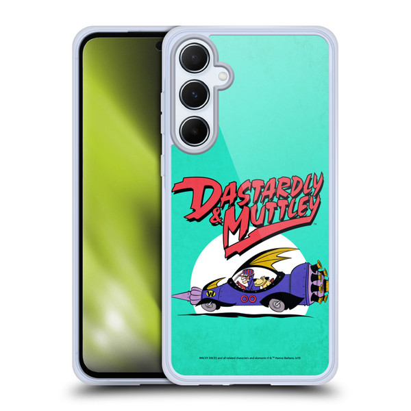 Wacky Races Classic Automobile Soft Gel Case for Samsung Galaxy A55 5G