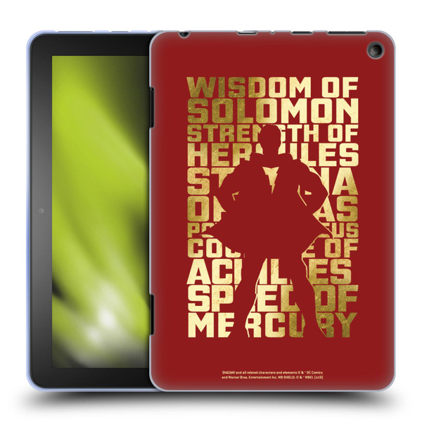 Shazam! 2019 Movie Character Art Typography Soft Gel Case for Amazon Fire HD 8/Fire HD 8 Plus 2020