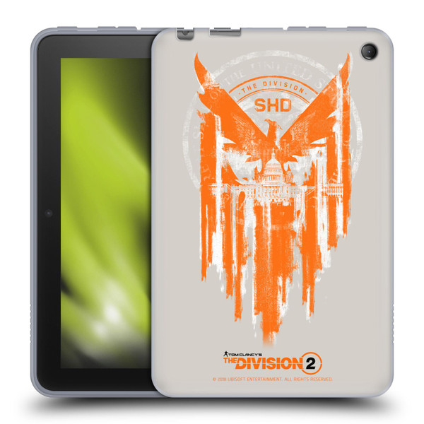 Tom Clancy's The Division 2 Key Art Phoenix Capitol Building Soft Gel Case for Amazon Fire 7 2022