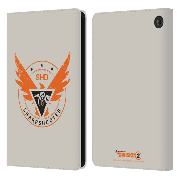 Tom Clancy's The Division 2 Logo Art Sharpshooter Leather Book Wallet Case Cover For Amazon Fire 7 2022