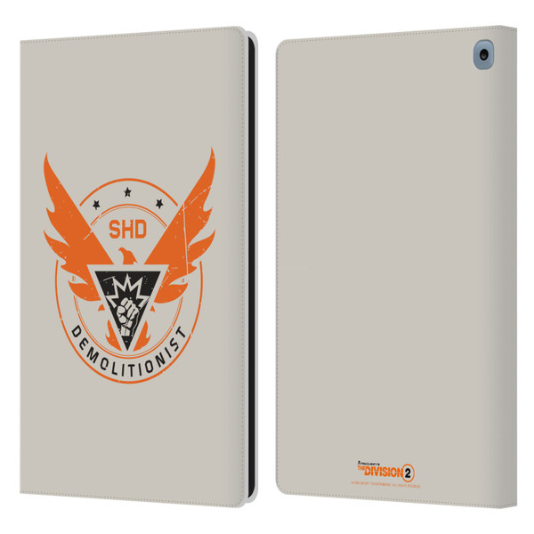 Tom Clancy's The Division 2 Logo Art Demolitionist Leather Book Wallet Case Cover For Amazon Fire HD 10 / Plus 2021