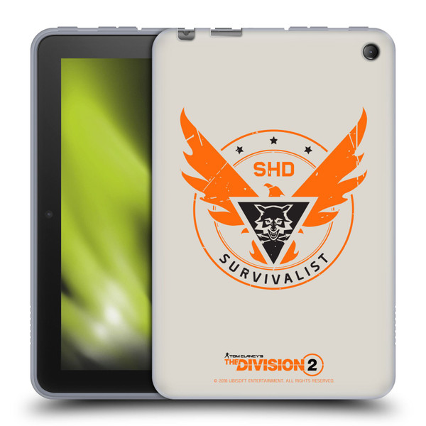 Tom Clancy's The Division 2 Logo Art Survivalist Soft Gel Case for Amazon Fire 7 2022