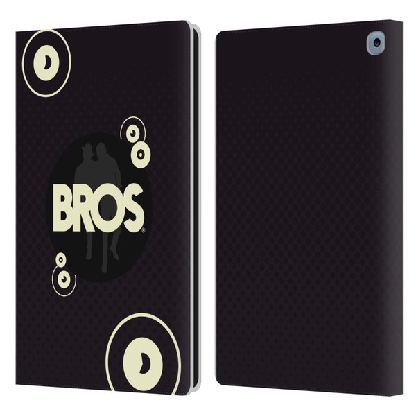 BROS Logo Art Retro Leather Book Wallet Case Cover For Amazon Fire HD 10 / Plus 2021