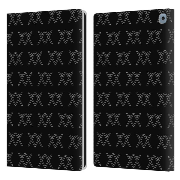 BROS Logo Art Pattern Leather Book Wallet Case Cover For Amazon Fire HD 10 / Plus 2021