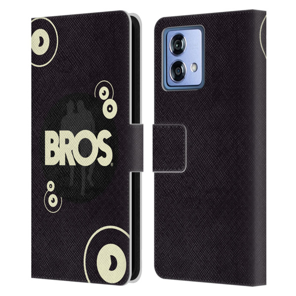 BROS Logo Art Retro Leather Book Wallet Case Cover For Motorola Moto G84 5G