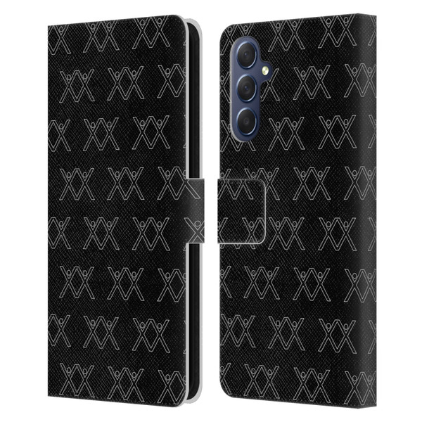 BROS Logo Art Pattern Leather Book Wallet Case Cover For Samsung Galaxy M54 5G