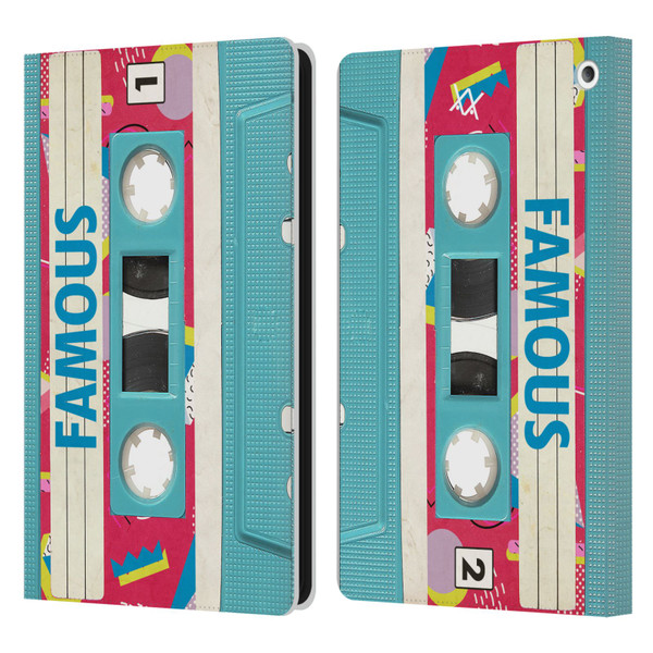 BROS Vintage Cassette Tapes When Will I Be Famous Leather Book Wallet Case Cover For Amazon Fire HD 8/Fire HD 8 Plus 2020
