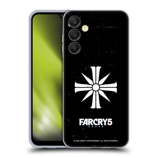 Far Cry 5 Key Art And Logo Distressed Look Cult Emblem Soft Gel Case for Samsung Galaxy A25 5G