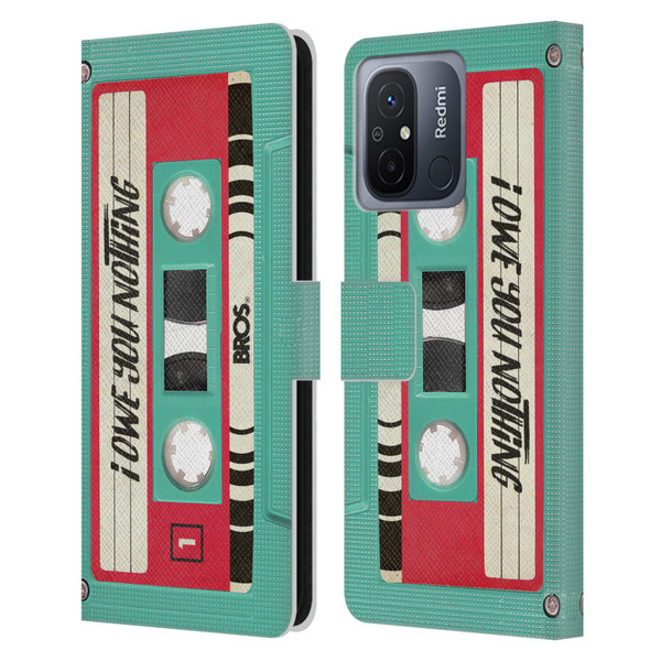 BROS Vintage Cassette Tapes I Owe You Nothing Leather Book Wallet Case Cover For Xiaomi Redmi 12C