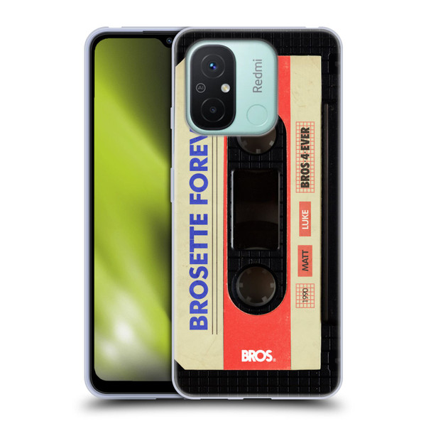 BROS Vintage Cassette Tapes Brosette Forever Soft Gel Case for Xiaomi Redmi 12C