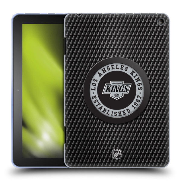 NHL Los Angeles Kings Puck Texture Soft Gel Case for Amazon Fire HD 8/Fire HD 8 Plus 2020