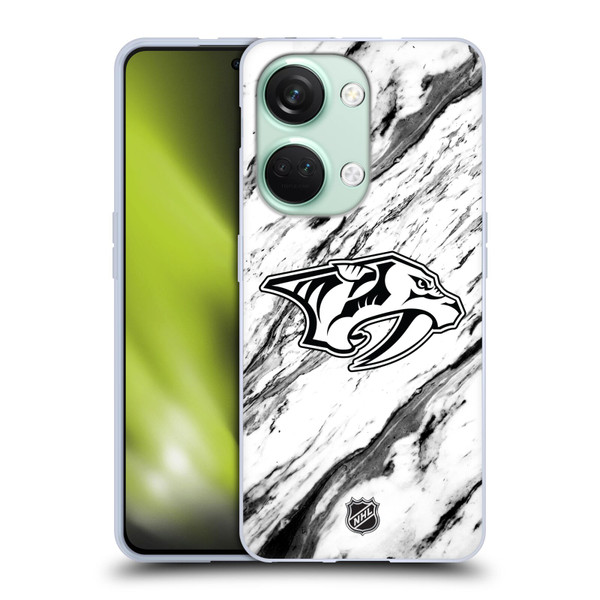 NHL Nashville Predators Marble Soft Gel Case for OnePlus Nord 3 5G
