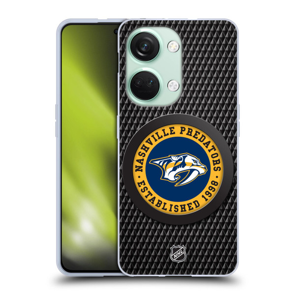 NHL Nashville Predators Puck Texture Soft Gel Case for OnePlus Nord 3 5G