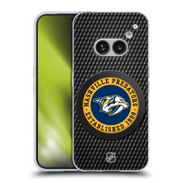 NHL Nashville Predators Puck Texture Soft Gel Case for Nothing Phone (2a)