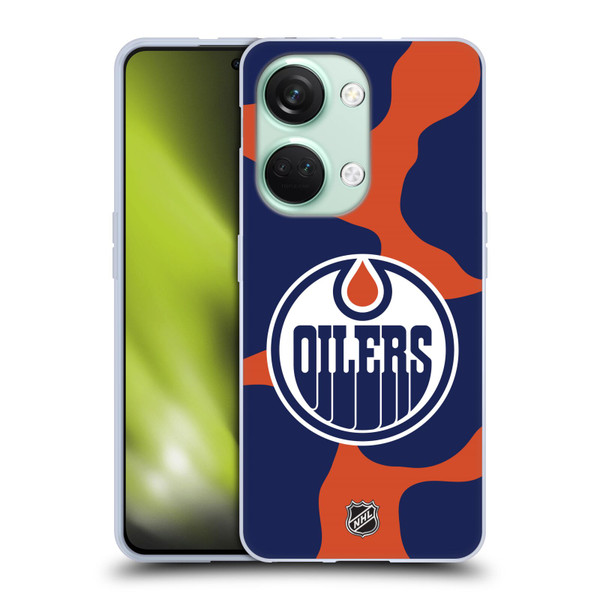 NHL Edmonton Oilers Cow Pattern Soft Gel Case for OnePlus Nord 3 5G