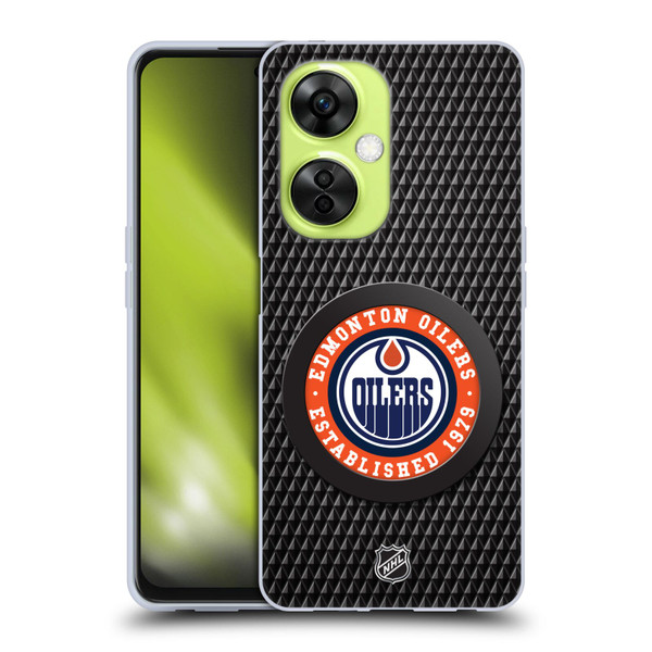 NHL Edmonton Oilers Puck Texture Soft Gel Case for OnePlus Nord CE 3 Lite 5G