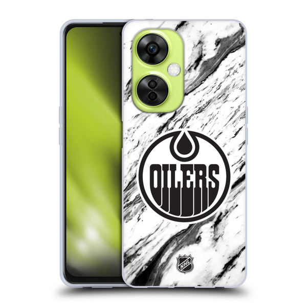 NHL Edmonton Oilers Marble Soft Gel Case for OnePlus Nord CE 3 Lite 5G