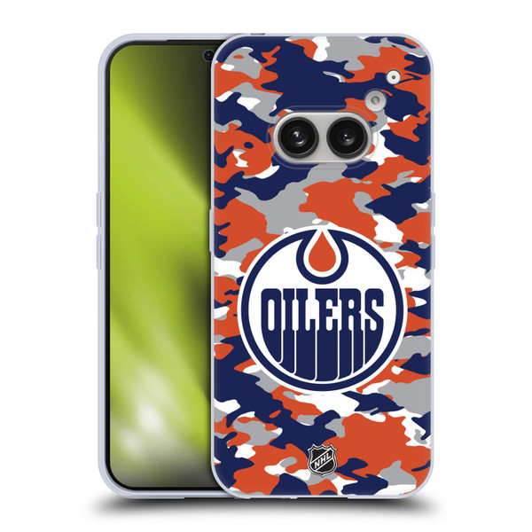 NHL Edmonton Oilers Camouflage Soft Gel Case for Nothing Phone (2a)