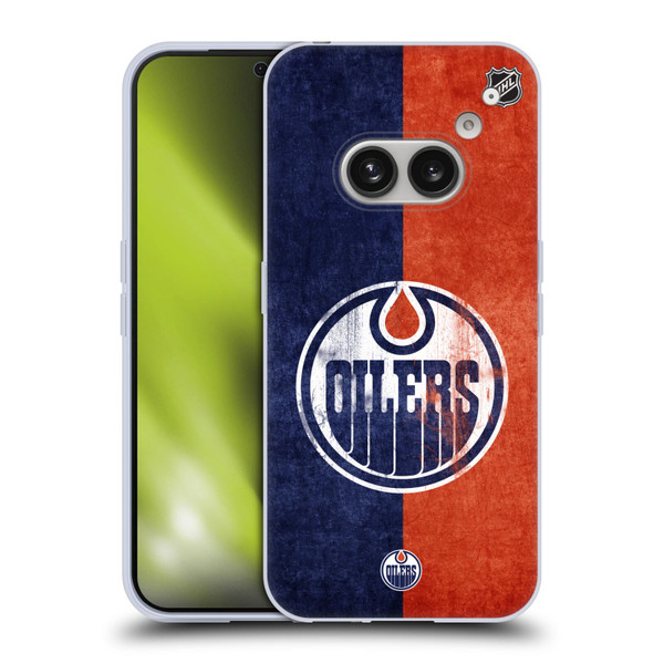 NHL Edmonton Oilers Half Distressed Soft Gel Case for Nothing Phone (2a)