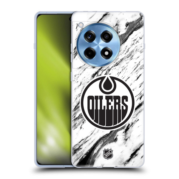 NHL Edmonton Oilers Marble Soft Gel Case for OnePlus 12R