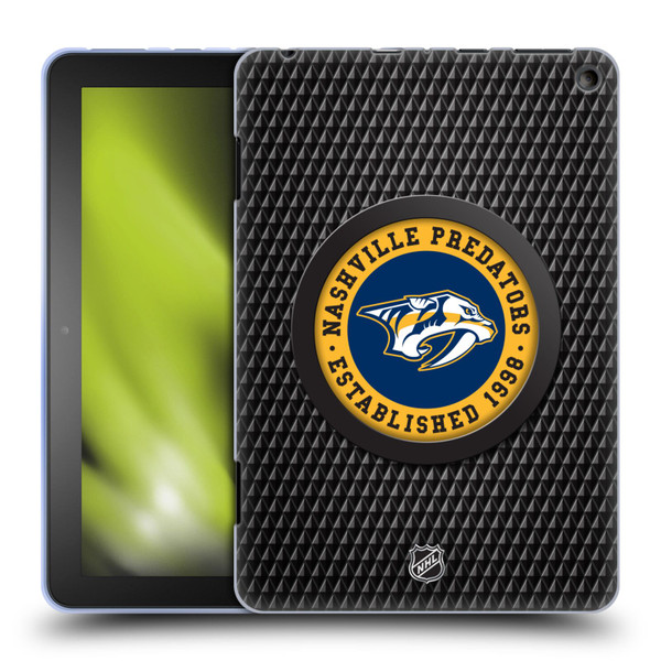 NHL Nashville Predators Puck Texture Soft Gel Case for Amazon Fire HD 8/Fire HD 8 Plus 2020