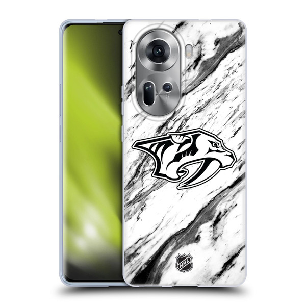 NHL Nashville Predators Marble Soft Gel Case for OPPO Reno11
