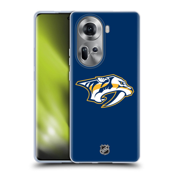 NHL Nashville Predators Plain Soft Gel Case for OPPO Reno11