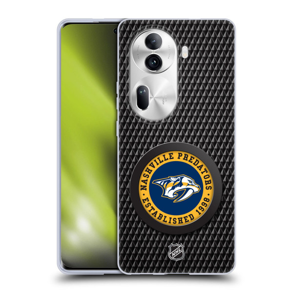 NHL Nashville Predators Puck Texture Soft Gel Case for OPPO Reno11 Pro