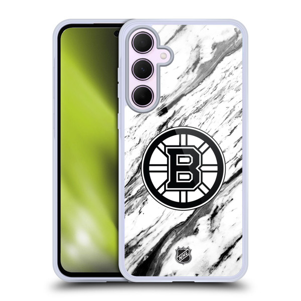 NHL Boston Bruins Marble Soft Gel Case for Samsung Galaxy A35 5G
