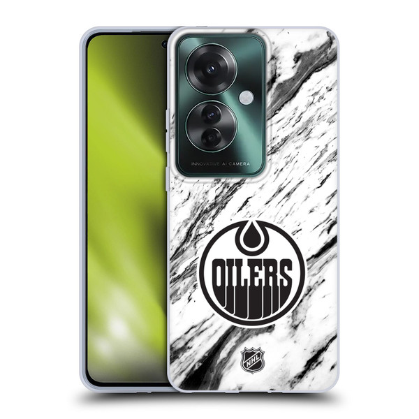 NHL Edmonton Oilers Marble Soft Gel Case for OPPO Reno11 F 5G / F25 Pro 5G