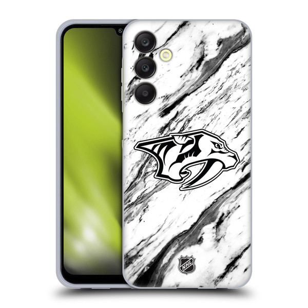 NHL Nashville Predators Marble Soft Gel Case for Samsung Galaxy A25 5G