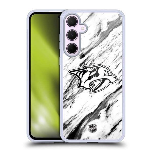 NHL Nashville Predators Marble Soft Gel Case for Samsung Galaxy A35 5G