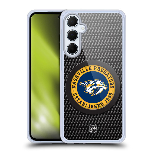 NHL Nashville Predators Puck Texture Soft Gel Case for Samsung Galaxy A55 5G