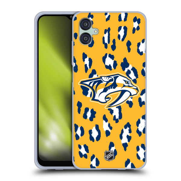 NHL Nashville Predators Leopard Pattern Soft Gel Case for Samsung Galaxy M04 5G / A04e