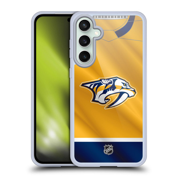 NHL Nashville Predators Jersey Soft Gel Case for Samsung Galaxy S23 FE 5G
