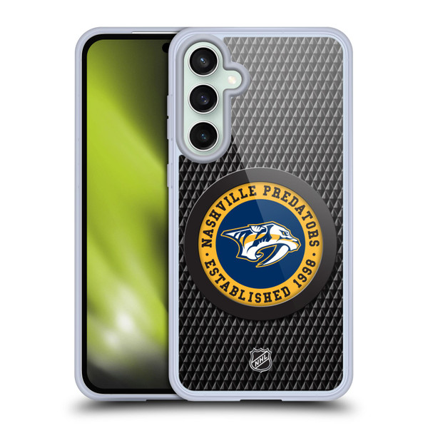 NHL Nashville Predators Puck Texture Soft Gel Case for Samsung Galaxy S23 FE 5G