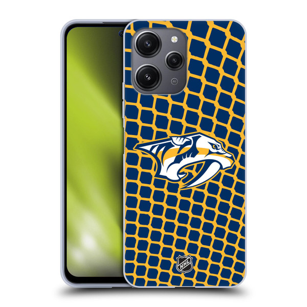 NHL Nashville Predators Net Pattern Soft Gel Case for Xiaomi Redmi 12