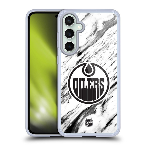 NHL Edmonton Oilers Marble Soft Gel Case for Samsung Galaxy S23 FE 5G