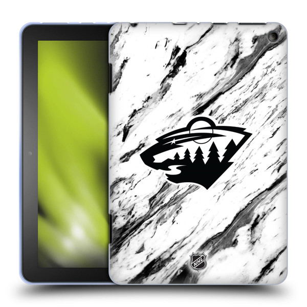 NHL Minnesota Wild Marble Soft Gel Case for Amazon Fire HD 8/Fire HD 8 Plus 2020
