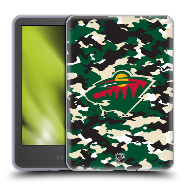 NHL Minnesota Wild Camouflage Soft Gel Case for Amazon Kindle 11th Gen 6in 2022