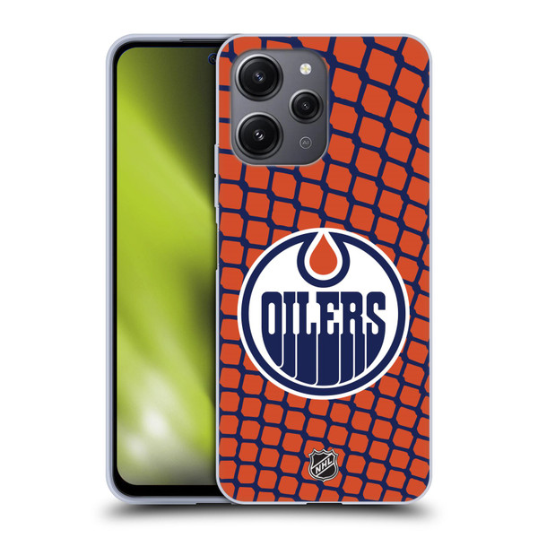 NHL Edmonton Oilers Net Pattern Soft Gel Case for Xiaomi Redmi 12