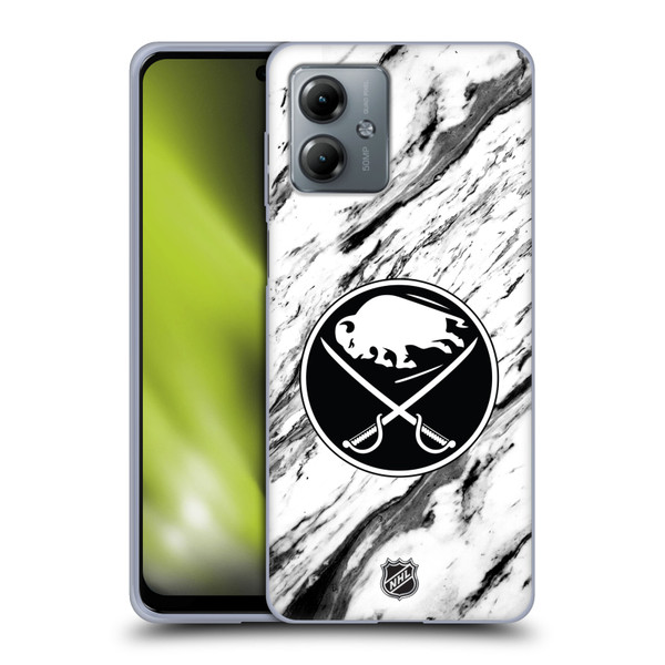 NHL Buffalo Sabres Marble Soft Gel Case for Motorola Moto G14